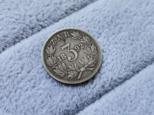 ZAR 1892 Threepence