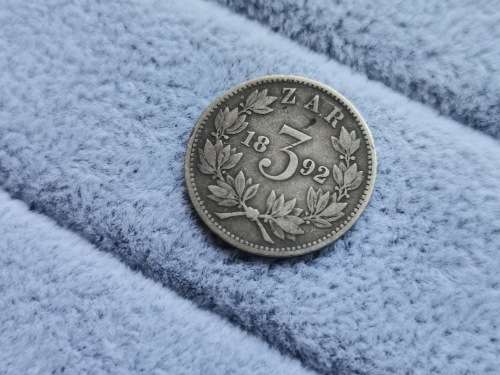 ZAR 1892 Threepence