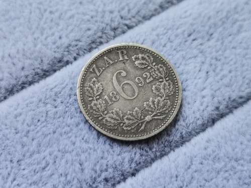 ZAR 1892 Sixpence