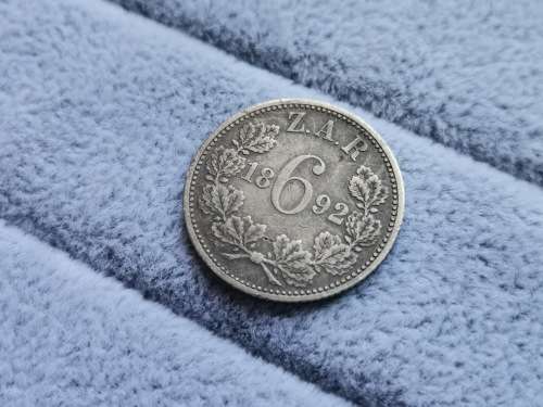 ZAR 1892 Sixpence