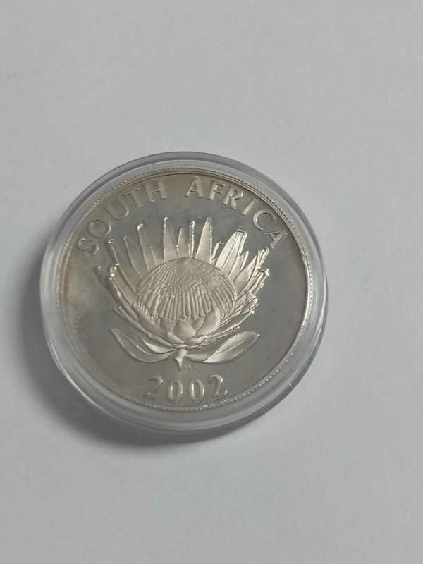 DISCOUNT!!! 2002 Silver Protea One Rand PROOF