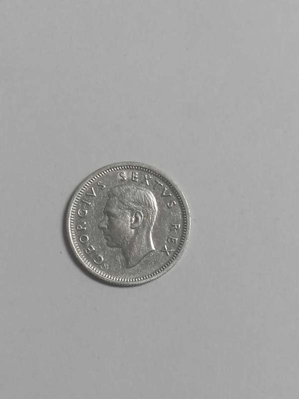 Union Sixpence 1949 - aUNC Details