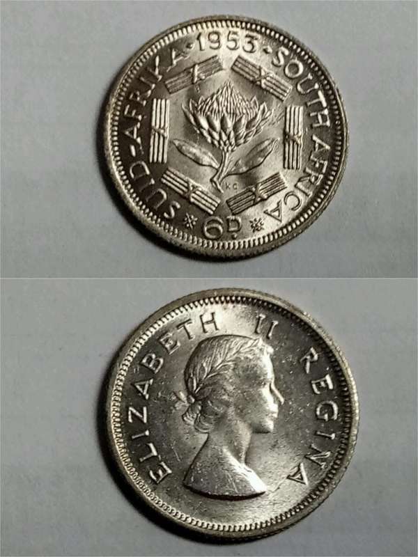Union Sixpence 1953 - UNC condition