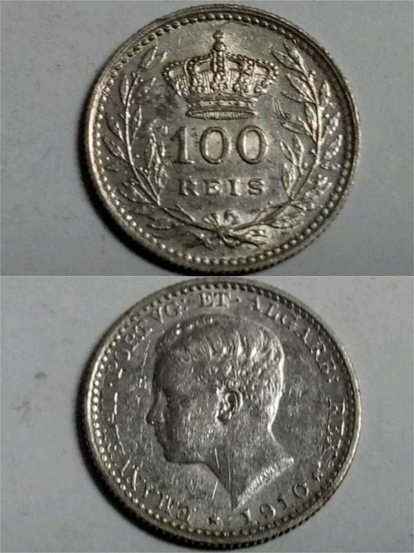 Portugal 100 Reis 1910 - Great condition