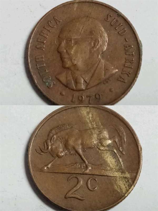 **R1 Auction** RSA 1979 Two Cent (Gold Line)