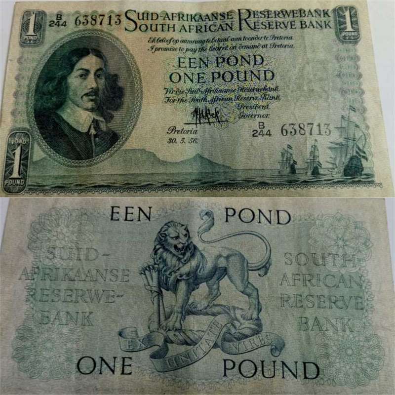 DISCOUNT!!! One Pound 1956 MH De Kock