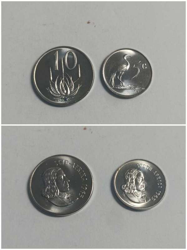DISCOUNT!!! RSA 1965 Ten and Five Cent PROOF
