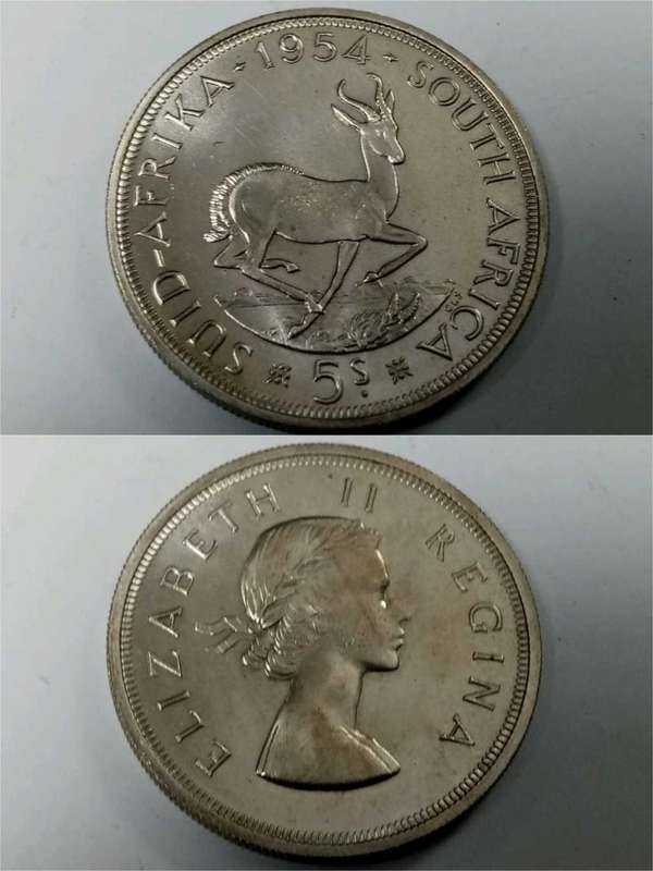DISCOUNT!!! Union 1954 Five Shilling PROOF_LIKE