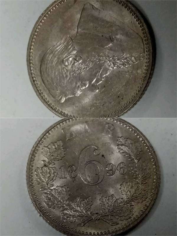 ZAR 1896 Sixpence