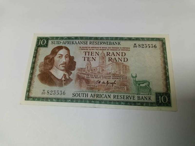 RSA 10 Rand 1976(TW de Jongh 3rd Issue) - W20 Replacement - Great condition