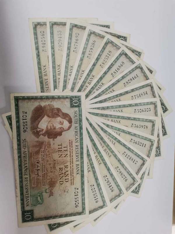 RSA 10 Rand 1976(TW de Jongh 3rd Issue) - W21 Replacement