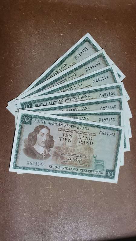 RSA 10 Rand 1976(TW de Jongh 3rd Issue) - W21 Replacement