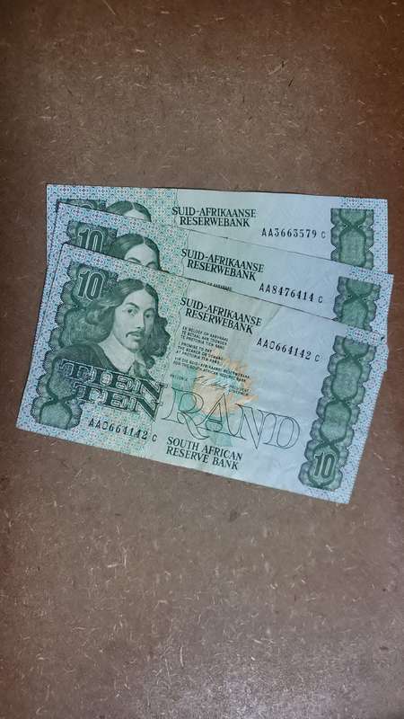 RSA 10 Rand 1990(C Stals 1st Issue) - AA Prefix