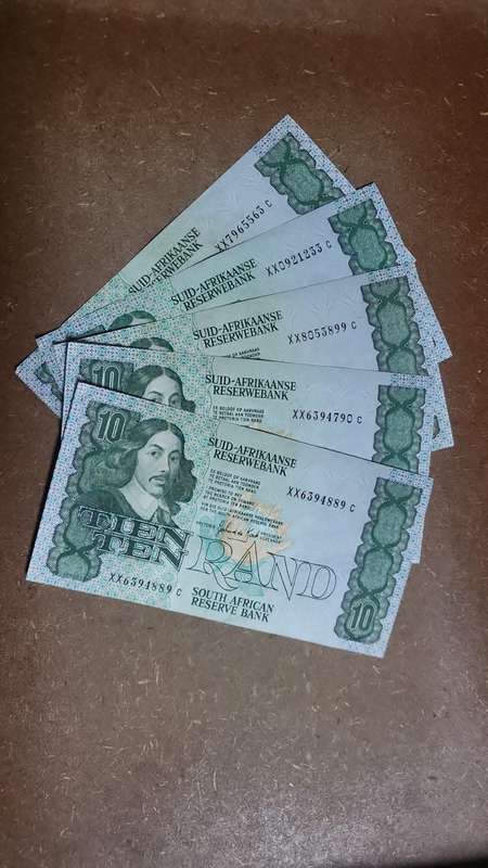 RSA 10 Rand late 1980's(G de Kock 3rd Issue) - XX Replacement