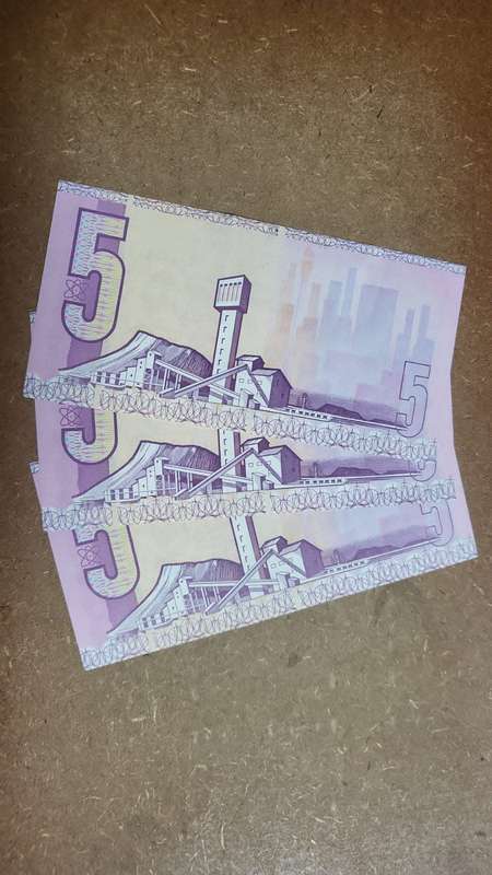 RSA 5 Rand early 1990's(C Stals 1st Issue) - 3 in Sequence - aUNC condition