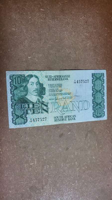 RSA 10 Rand 1982(G de Kock 2nd Issue) - Y16 Replacement