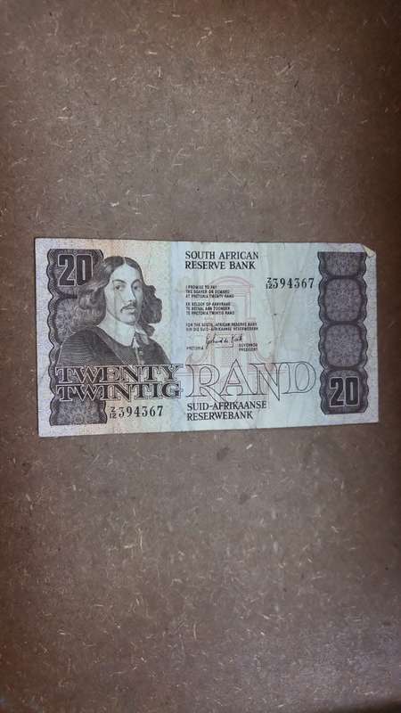 RSA 20 Rand late 1980's(G de Kock 3rd Issue) - Z12 Replacement