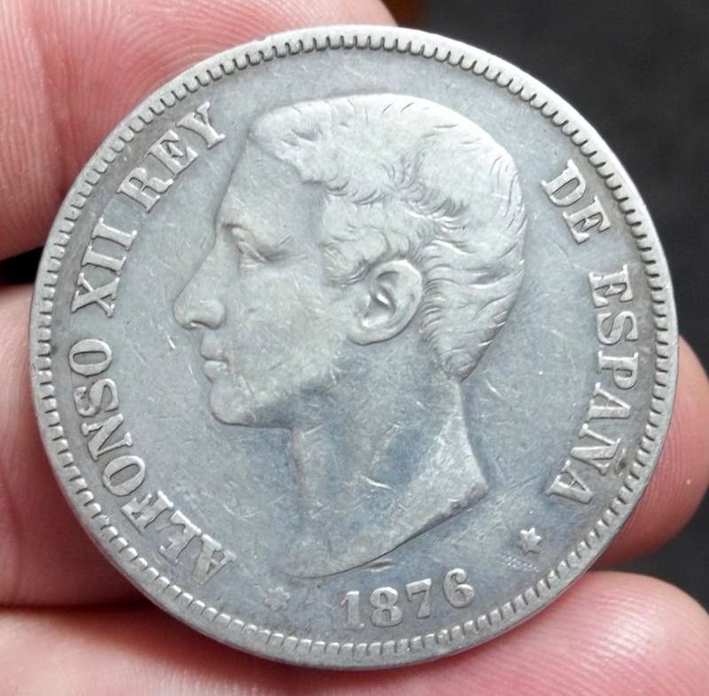 Spain 5 Peseta 1876