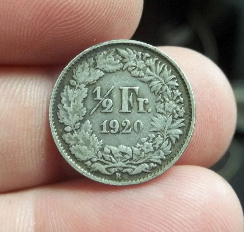 Switzerland 1/2 Franc 1920