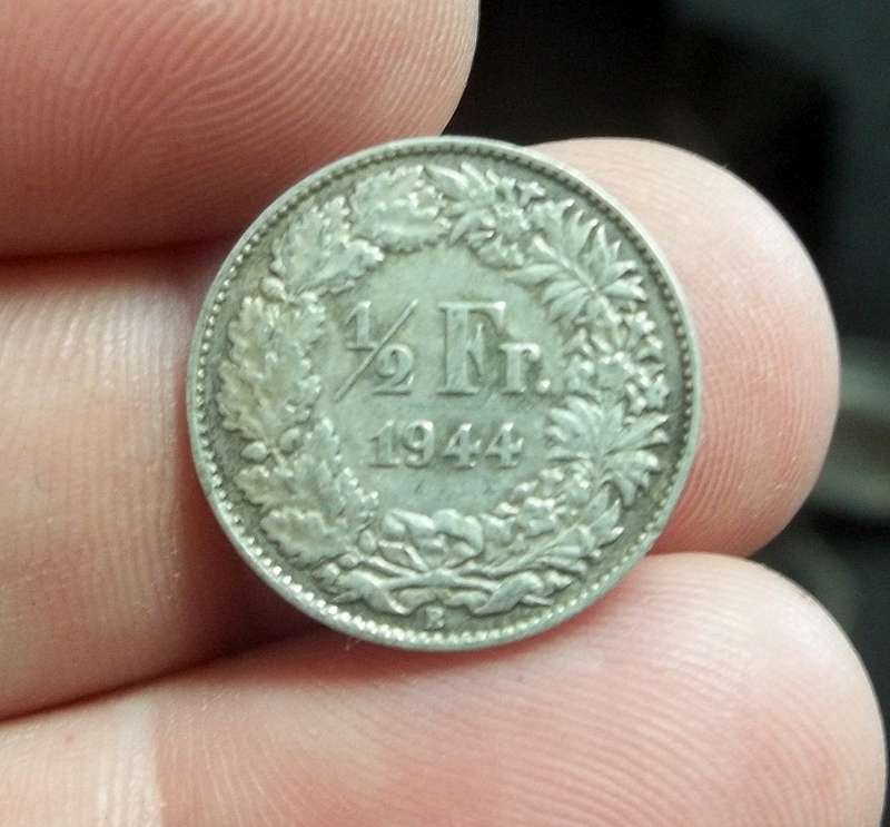 Switzerland 1/2 Franc 1944