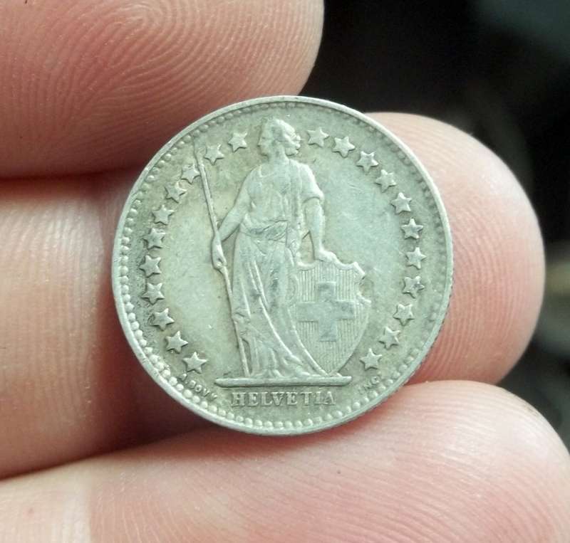 Switzerland 1/2 Franc 1944