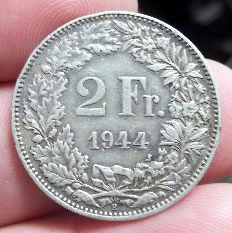 Switzerland 2 Francs 1944
