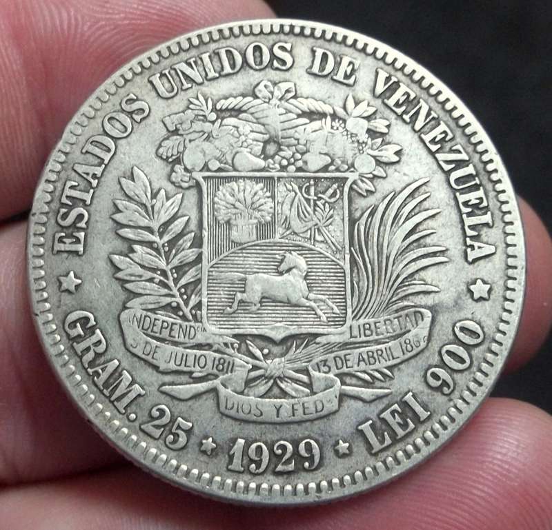 Venezuela 5 Bolivares 1929
