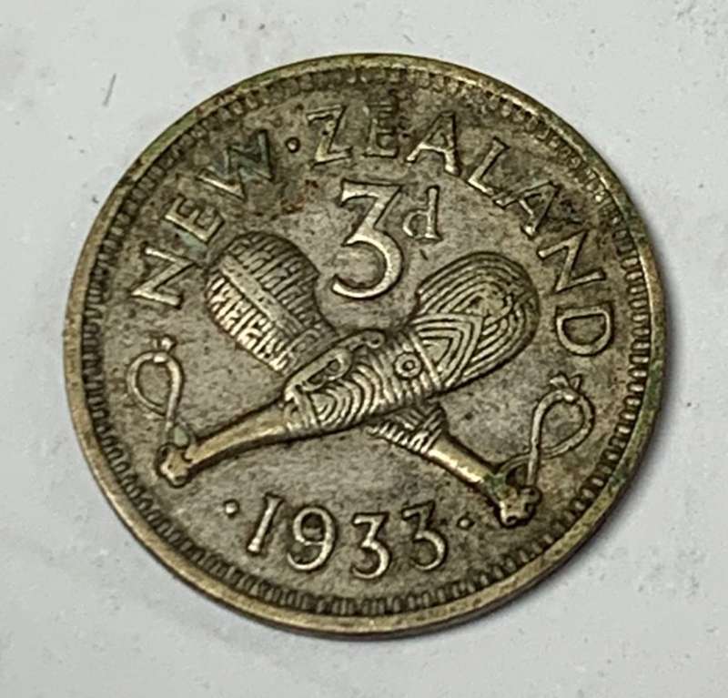 New Zealand Threepence 1933