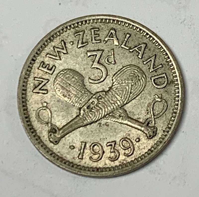 New Zealand Threepence 1939 - Nice condition