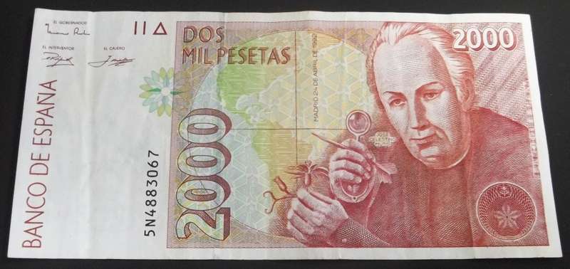 Spain 2000 Pesetas 1992