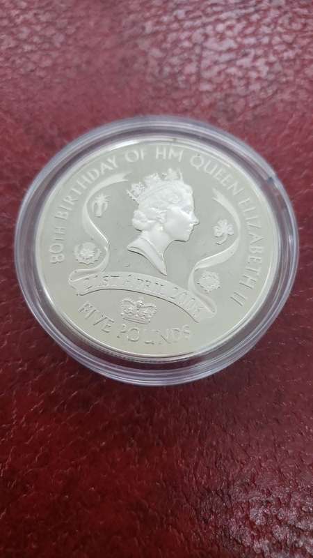 Queen Elizabeth ll Eightieth Birthday 2006 Proof Five Pounds