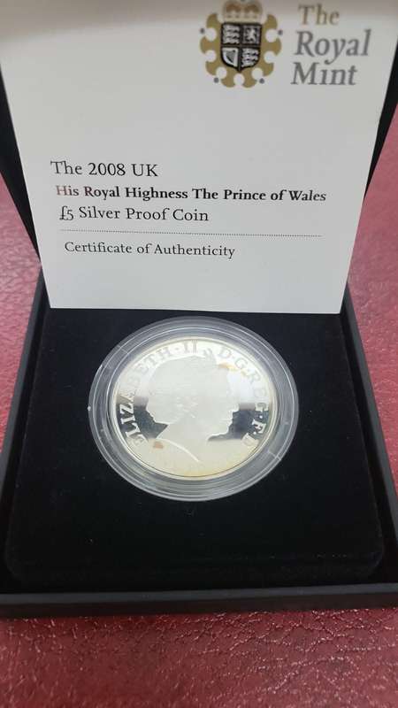 UK 2008 Prince of Wales Five Pounds Proof