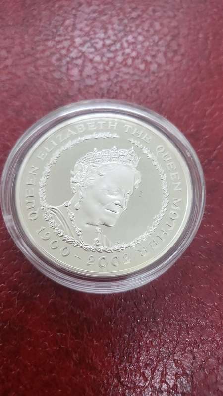 UK 2002 Queen Elizabeth Memorial Silver Proof Crown