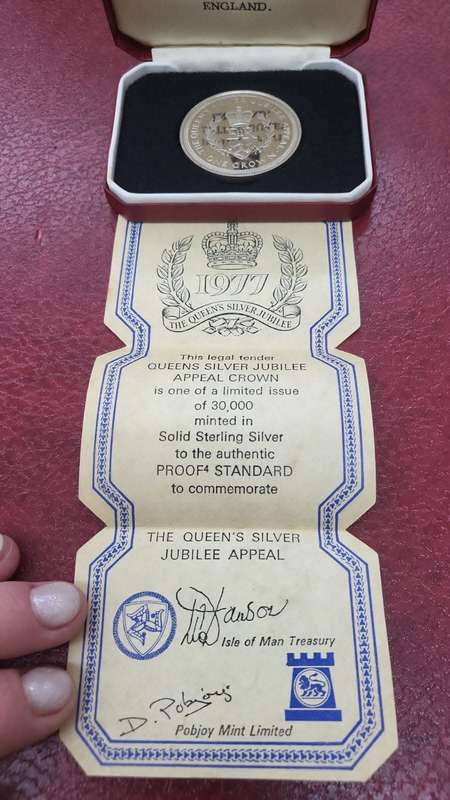 The Queen`s Silver Jubilee Appeal Silver Proof Crown
