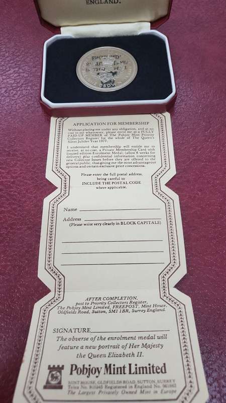 1977 Isle of Man - The Queen`s Silver Jubilee Appeal Silver Proof Crown