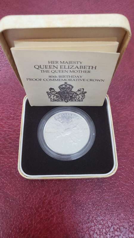 1980 Queen Mothers 80th Birthday Proof Commemorative Crown
