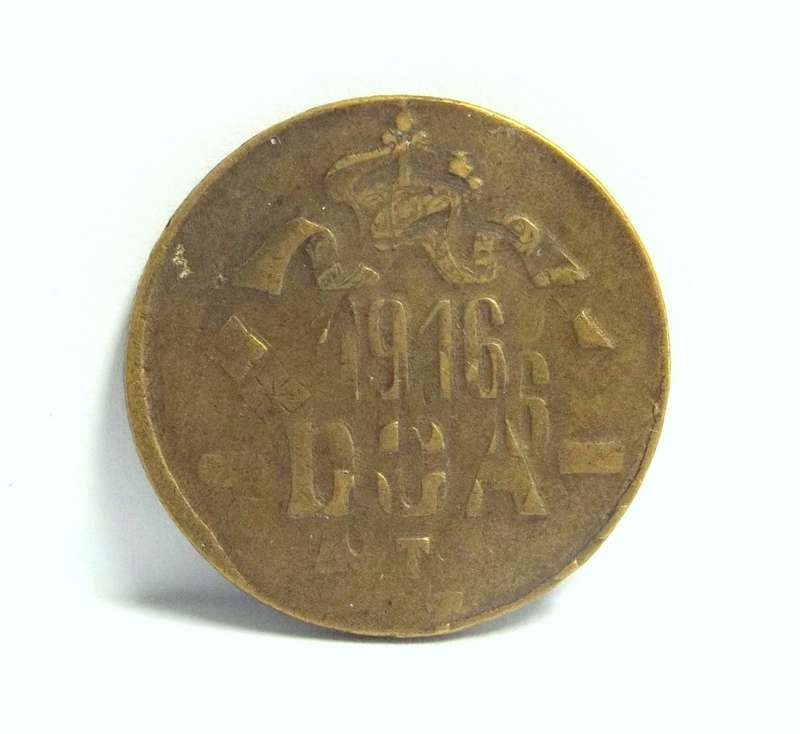 German East Africa 20 Heller 1916 - OVERSTRUCK