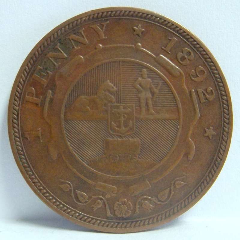 ZAR 1892 Penny - EF condition
