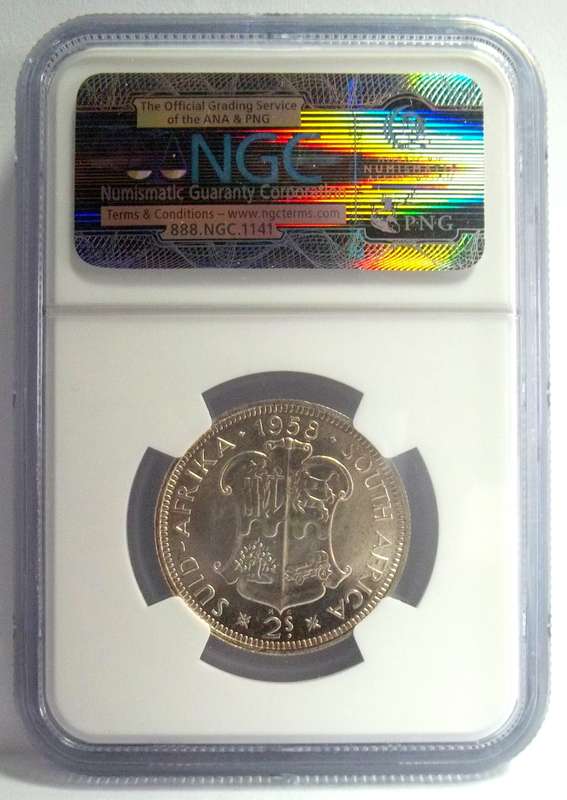 Union 1958 Two Shilling PF65