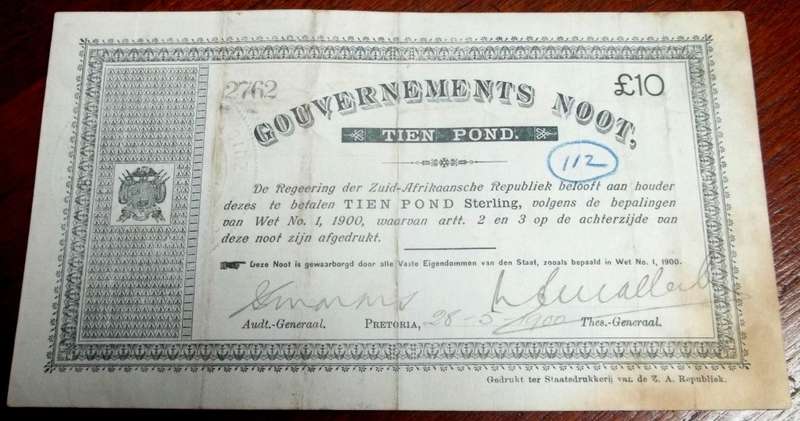 ZAR 10 Pounds Note 1900