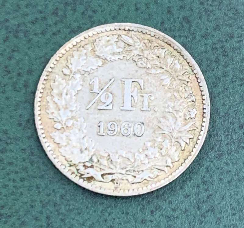 Switzerland 1/2 Franc 1960