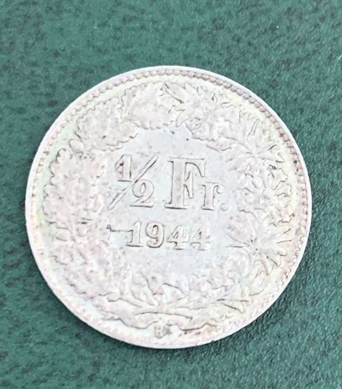 Switzerland 1/2 Franc 1944