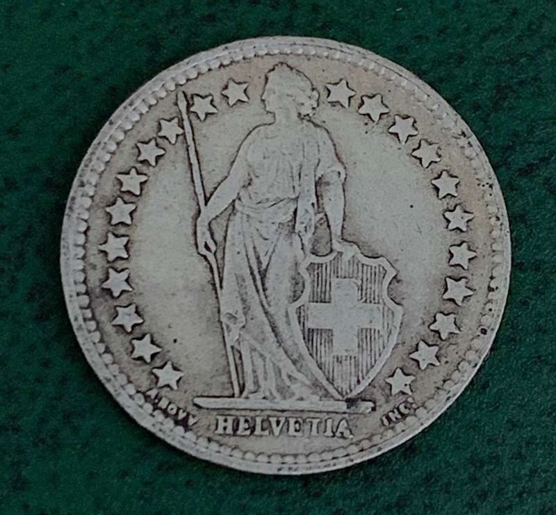 Switzerland 1/2 Franc 1943