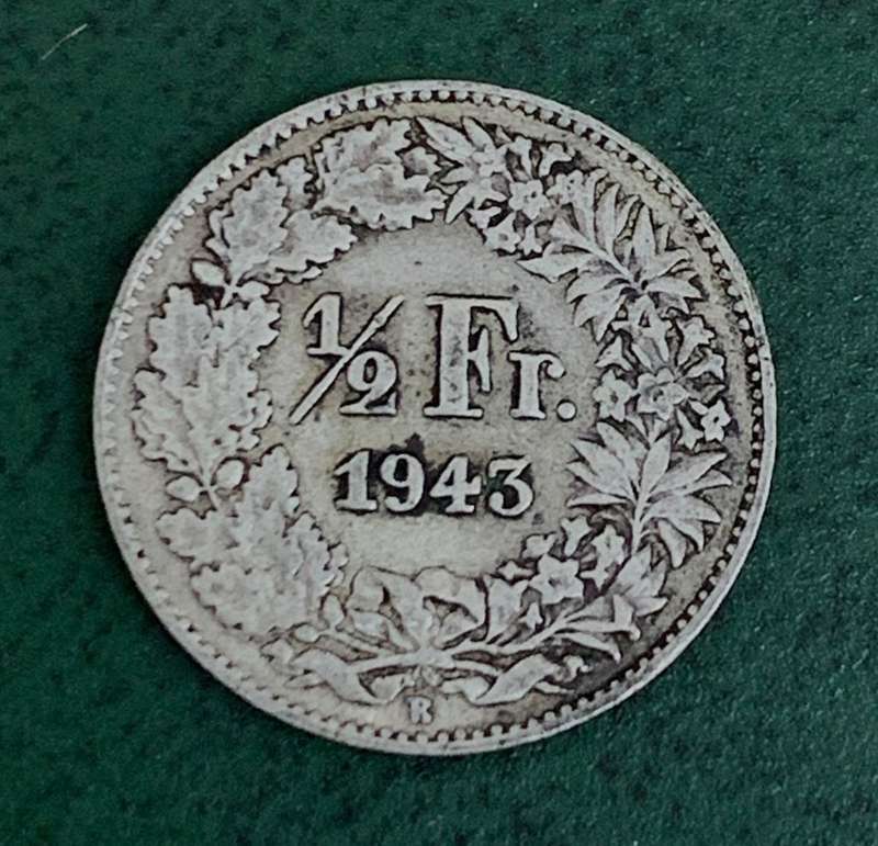 Switzerland 1/2 Franc 1943