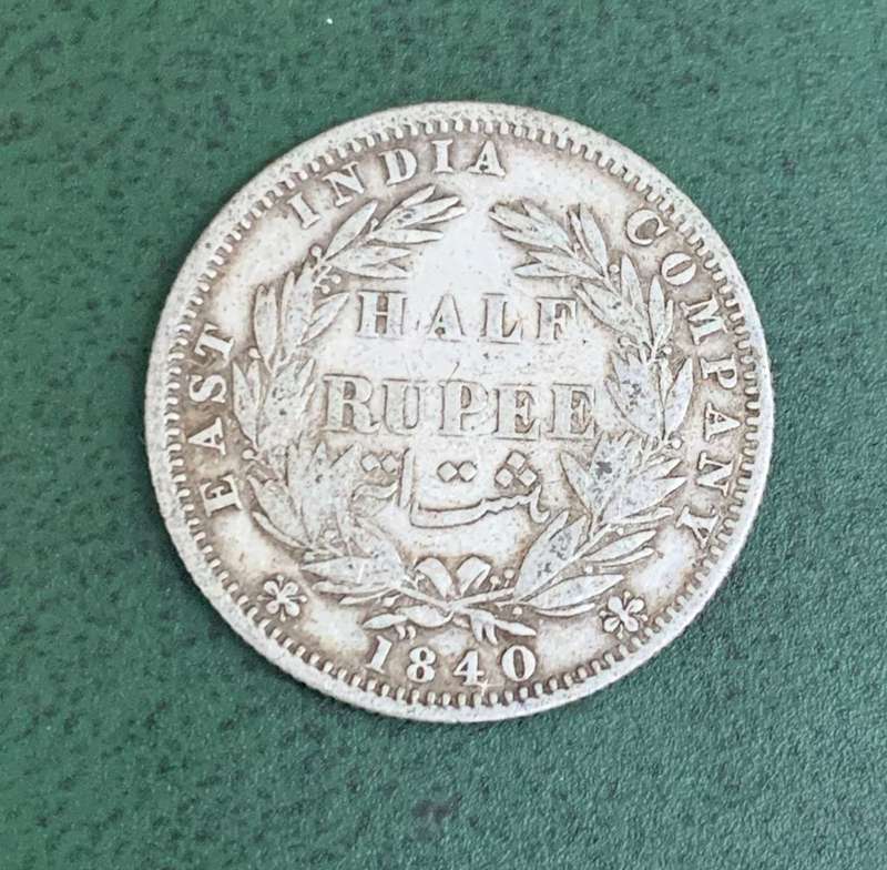 East India Company 1/2 Rupee 1840