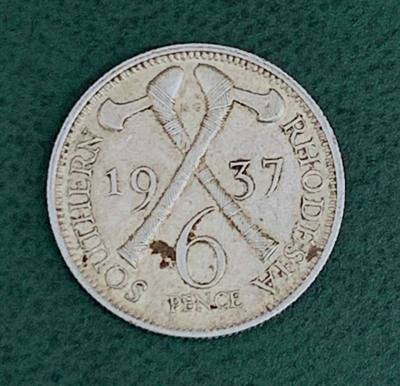 Southern Rhodesia Sixpence 1937