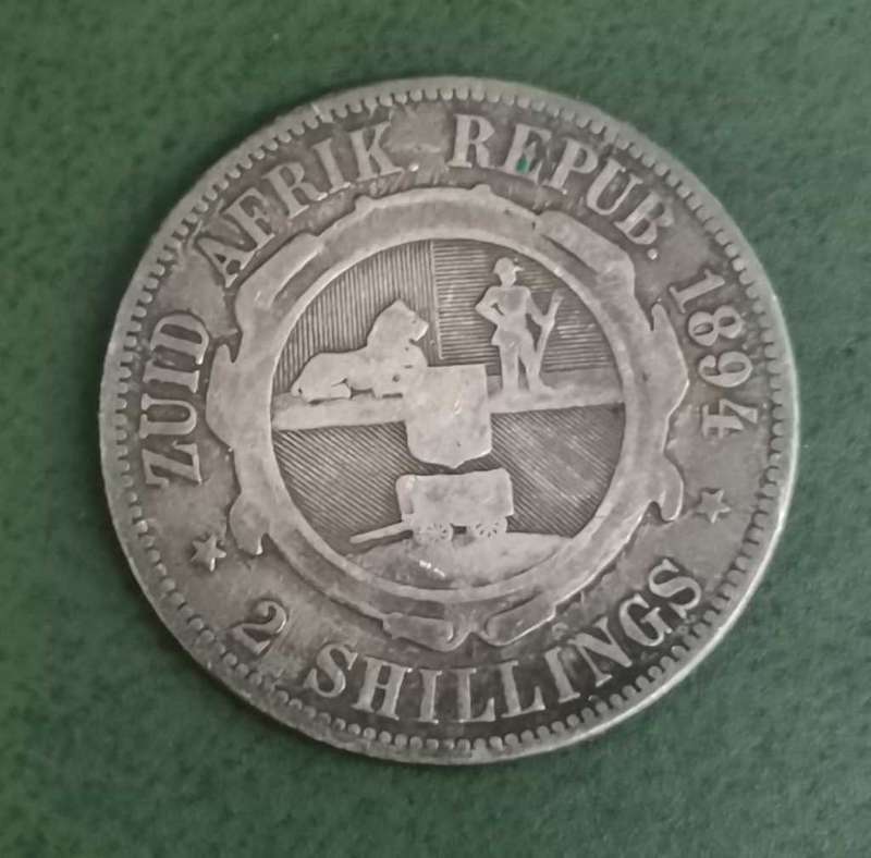 Boer War - Trench Art - ZAR 2 Shillings coin