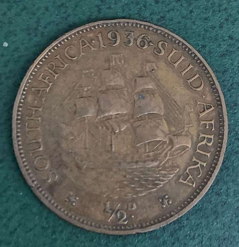 Union 1/2 Penny 1936
