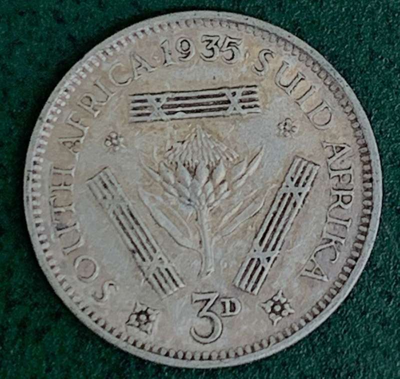 Union Threepence 1935 - Nice condition