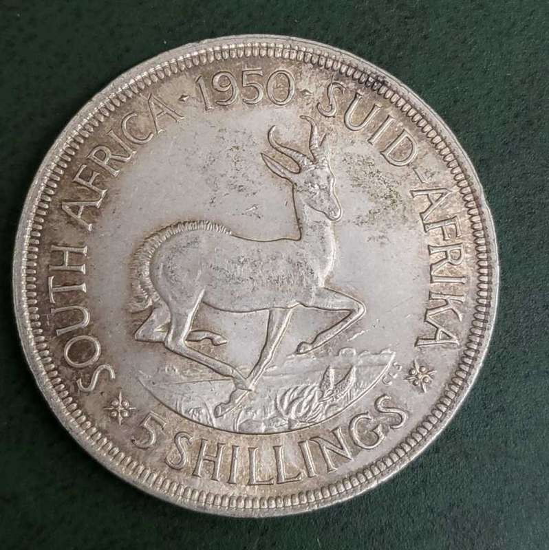 Union 5 Shilling 1950 - Nice condition
